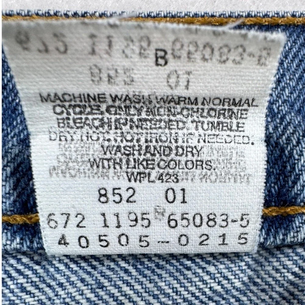 Vintage Levis 505 Orange Tab Jeans 90s Mens 36x27 USA Straight Leg Medium Wash